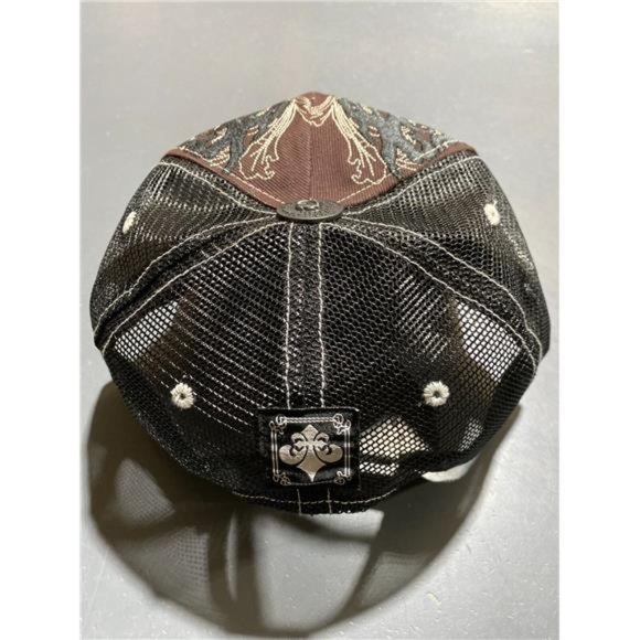 Affliction X Ozzy Osborne Vintage New Double Skull Brown Hat Adult OSFM Y2K Cap - Picture 5 of 6